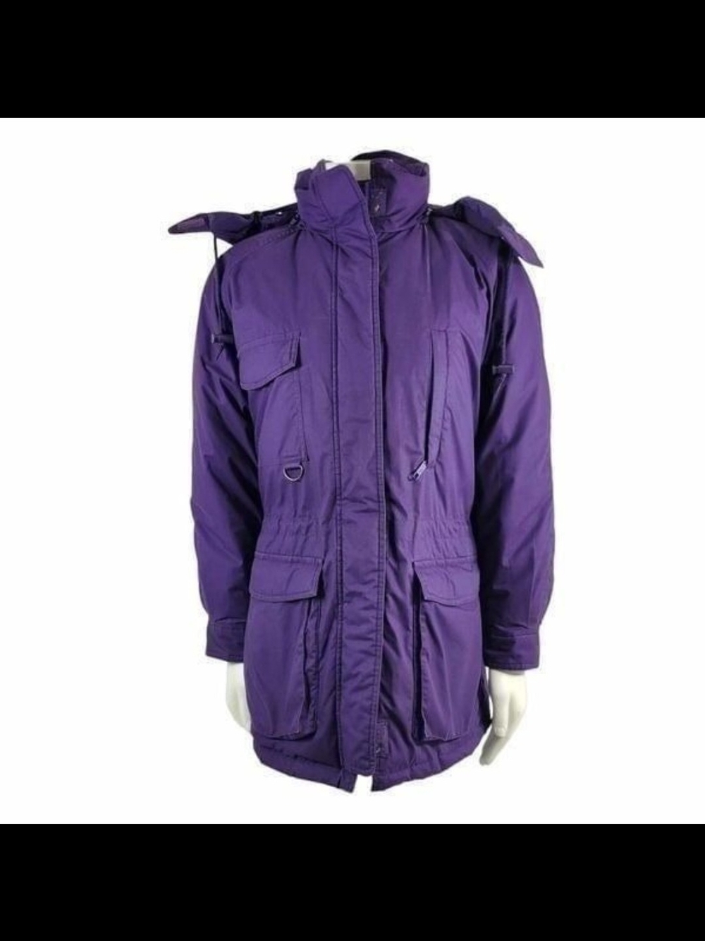 Eddie Bauer Snowline Goose Down fill removable hooded winter coat womens size S